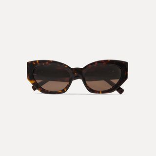 Versace + Cat-Eye Embellished Tortoiseshell Acetate Sunglasses