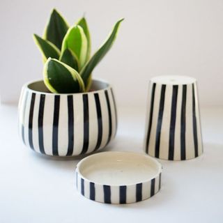 Jungalow + Kaya 3-Piece Ceramic Planter by Justina Blakeney