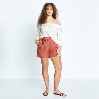 Violeta by Mango + Linen Shorts