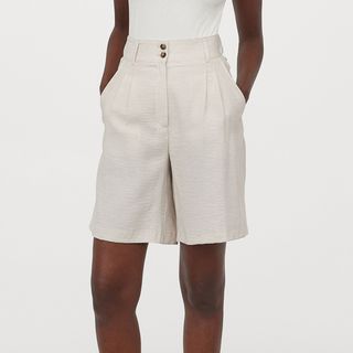 H&M + Wide-Leg Bermuda Shorts