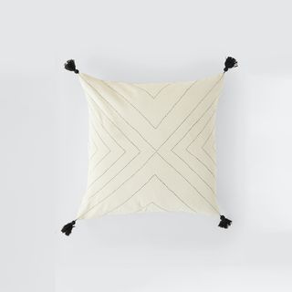 Anchal Project + Organic Cotton Geo Tassel Throw Pillow Cover