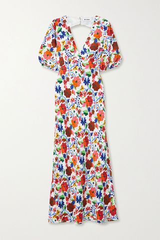 Rixo + Steph Floral-Print Crepe de Chine Midi Dress
