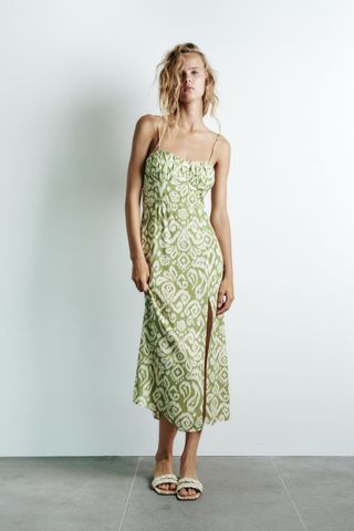 Zara + Printed Corsetry-Inspired Dress
