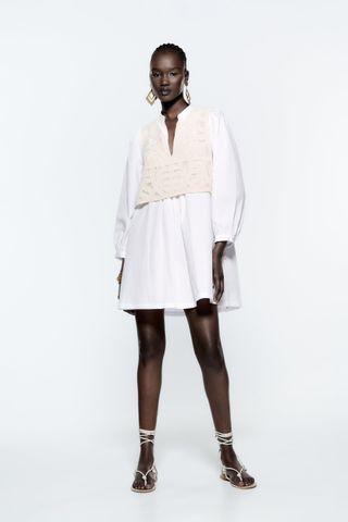 Zara + Contrasting Short Dress