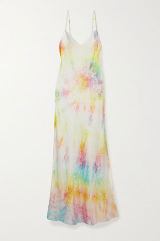 Dannijo + Tie-Dyed Silk-Satin Midi Dress