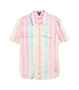 Halogen x Atlantic-Pacific + Stripe Utility Shirt