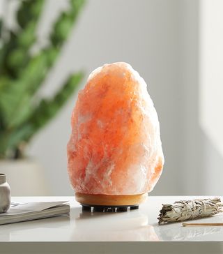 Himalayan Salt Lamp + Natural Hand Carved Himalayan Orange Salt Lamp