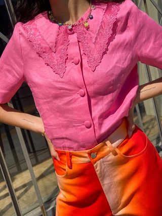 Hosbjerg + Camille Shirt in Pink