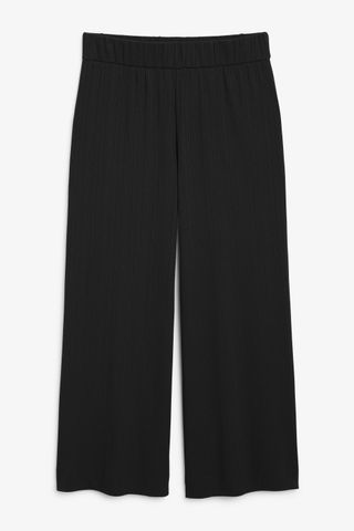 Monki + Wide Ribbed Trousers