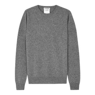 Jil Sander + Grey Mélange Cashmere Jumper