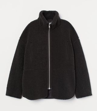 H&M + High-Collared Pile Jacket