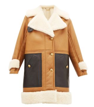 Givenchy + Shearling Leather-Panelled Coat