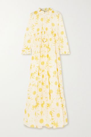 Eywasouls Malibu + Cora Tiered Floral-Print Cotton-Voile Maxi Dress