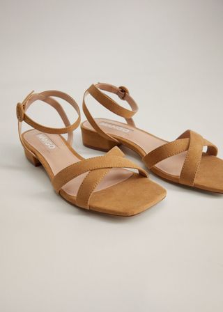 Mango + Lace-Up Heel Sandals