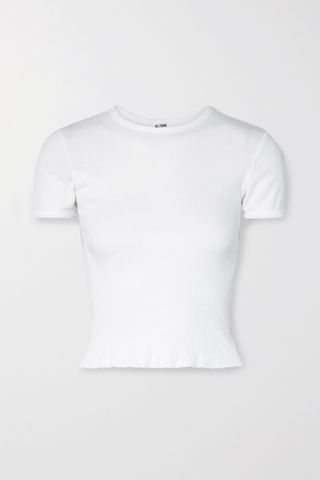 Re/Done + 90s Ribbed Cotton-Jersey T-Shirt