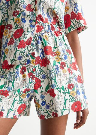 & Other Stories + Relaxed Floral Print Shorts