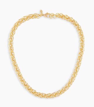 Susan Caplan + Vintage Monet Gold Plated Spiral Link Chain Necklace