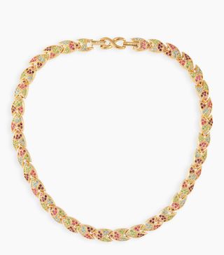 Susan Caplan + Vintage D'Orlan 22ct Gold Plated Swarovski Crystals Collar Necklace