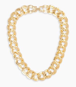 Susan Caplan + Vintage Gold Plated Double Link Necklace