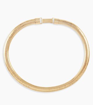 Susan Caplan + Vintage Gold Plated Flexible Collar Necklace