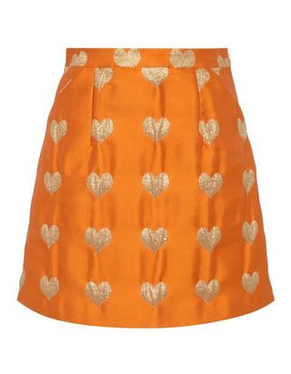 Lisou + Libby Metallic Mango Heart Jacquard Skirt