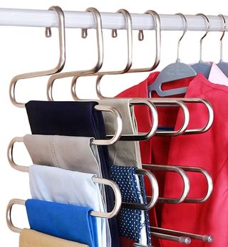 Doiown + S-Type Stainless Steel Clothes Pants Hangers, 3-Pieces