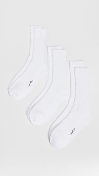 Calvin Klein Underwear + 3 Pack Rib Casual Socks