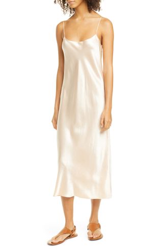 Vince + Satin Midi Slipdress