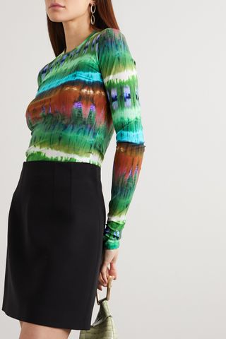 Marcia + Tie-Dyed Stretch Jersey Top
