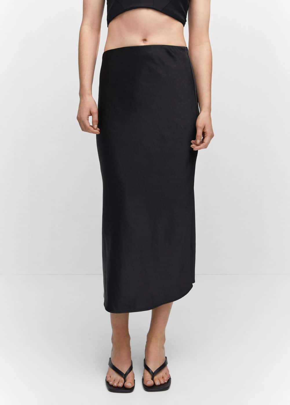 Mango + Midi Satin Skirt