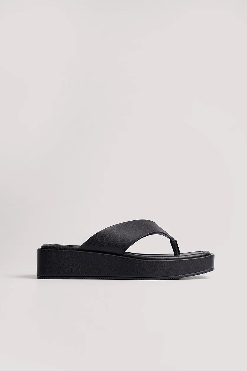 NA-KD + Toe Strap Flatform Slippers