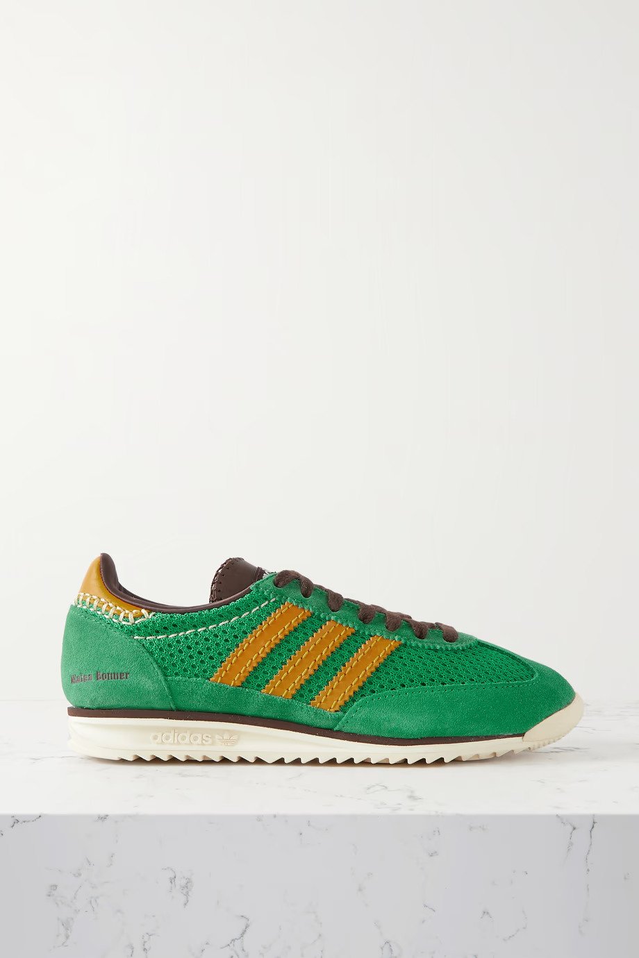 Adidas Originals + + Wales Bonner Sl72 Leather-Trimmed Suede and Mesh Sneakers