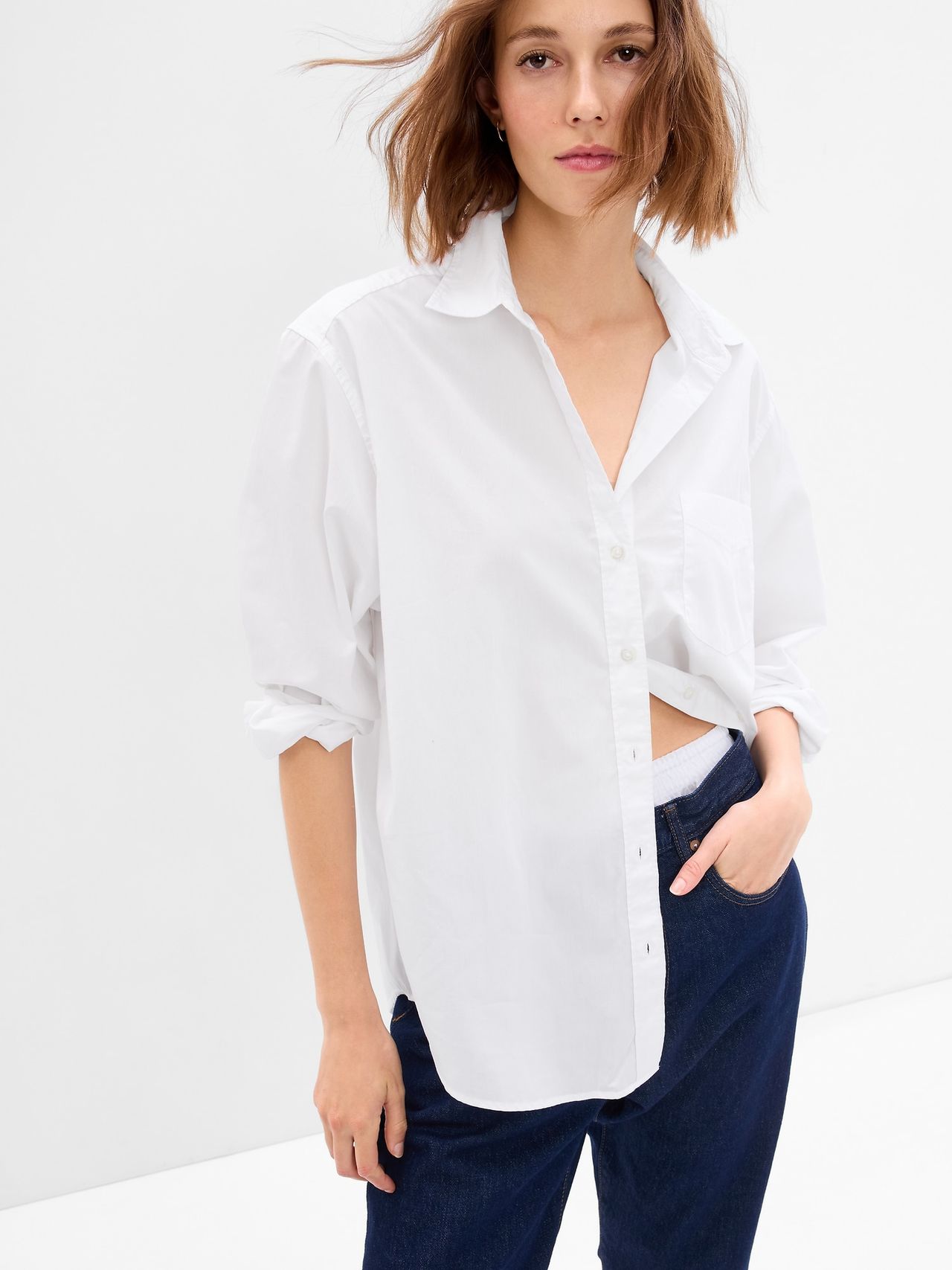 5 Items That Look Chic With a White Button-Down Shirt | Who What Wear