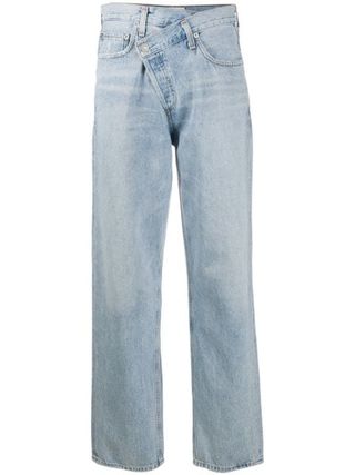 Agolde + Mid-Rise Straight Jeans