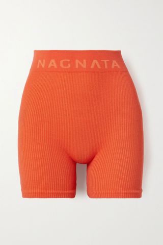 Nagnata + Balati Ribbed Technical Stretch-Knit Shorts