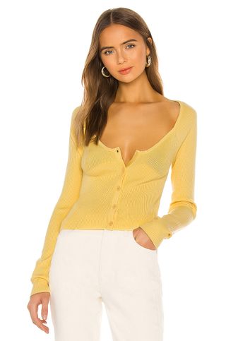 Lovers + Friends + Acima Cardigan in Yellow