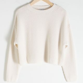 & Other Stories + Cropped Rib Knit Sweater