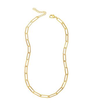Reoxvo + 18K Real Gold Plated Link Chain Necklace