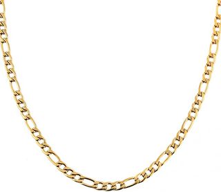 Hzman + Gold Plated Figaro Chain