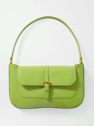 By Far + Miranda Patent-Leather Shoulder Bag