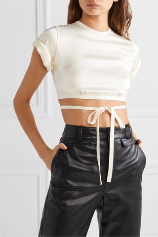 Orseund Iris + Le Club Cropped Satin Top