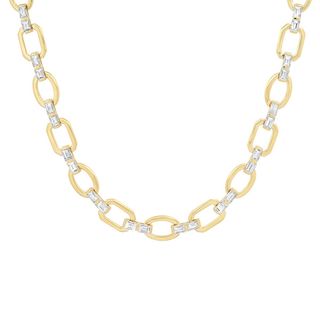 Eriness + Diamond Baguette Flat Link Necklace