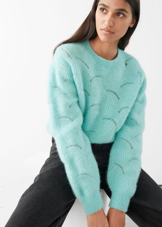 & Other Stories + Wave Knitted Wool Blend Sweater