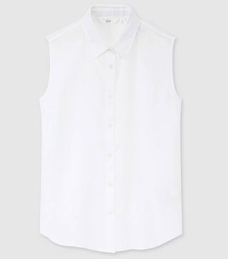 Uniqlo + Women 100% Premium Linen Sleeveless Shirt