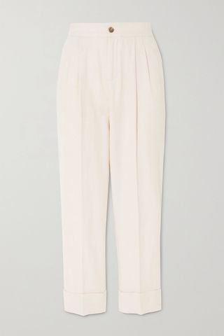 ATM Anthony Thomas Melillo + Cotton and Linen Blend Tapered Pants