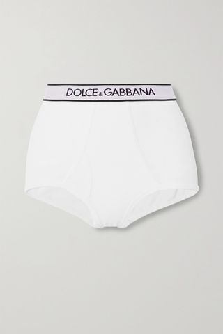 Dolce 
Gabbana + Generation Z Ribbed Stretch-Cotton Jersey Briefs