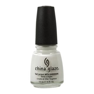 China Glaze Nail Lacquer With Hardeners in White on White
