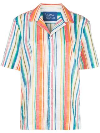 Simon Miller + Striped Short-Sleeve Shirt