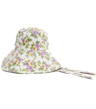 ASOS Design + Fisherman Hat With Under Tie in Ditsy Floral