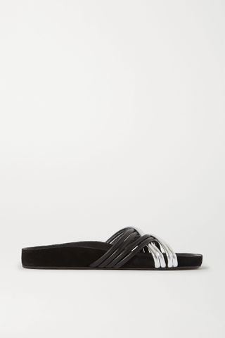 Isabel Marant + Hellya Two-Tone Leather Slides